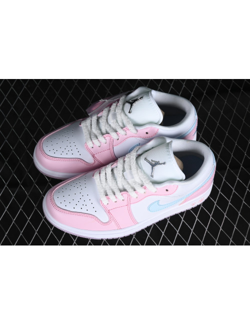 Z Air Jordan 1 Low WhitePink FoamGlacier Blue AJ1 1 HM3706141