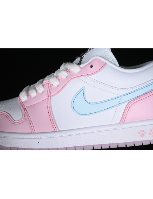 Z Air Jordan 1 Low WhitePink FoamGlacier Blue AJ1 1 HM3706141