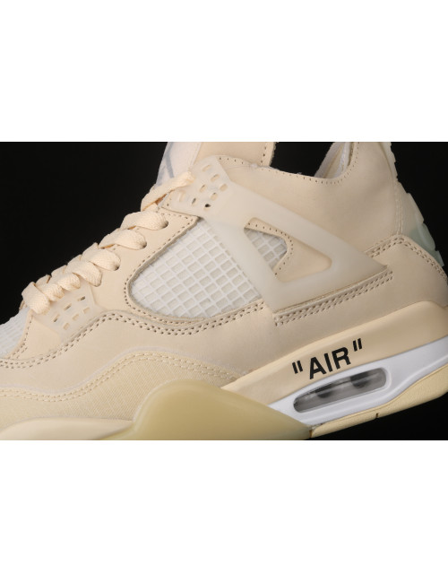 OF x Air Jordan 4 Retro CreamSail AJ4 4 CV9388100