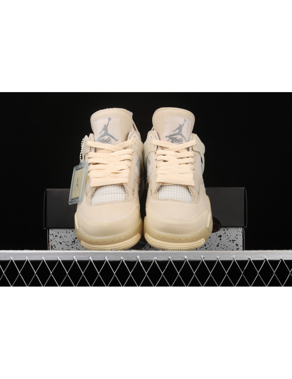 OF x Air Jordan 4 Retro CreamSail AJ4 4 CV9388100