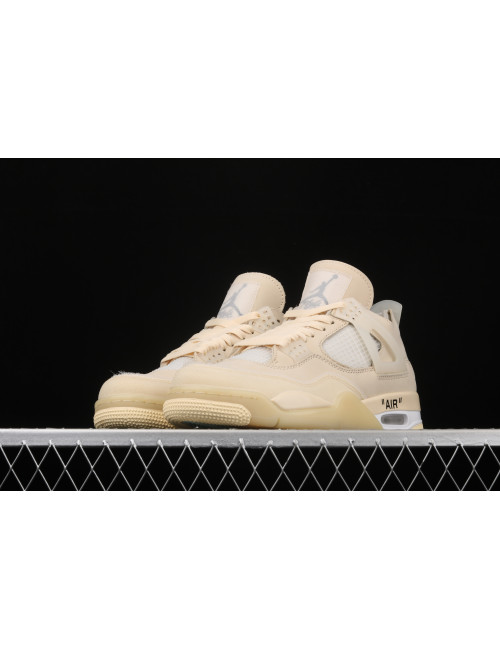 OF x Air Jordan 4 Retro CreamSail AJ4 4 CV9388100