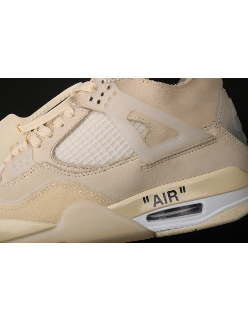 ZG OF x Air Jordan 4 Retro CreamSail AJ4 4 CV9388100