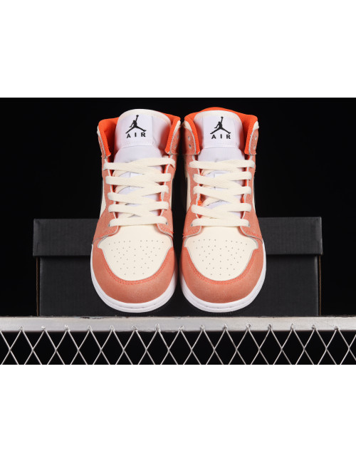 G Air Jordan 1 Mid GS Orange Suede AJ1 1 DV1336800