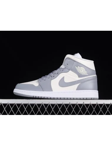 G Air Jordan 1 Mid Grey Sail AJ 1 BQ6472115