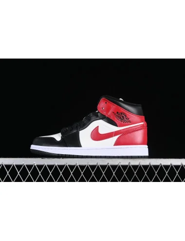 Air Jordan 1 Mid Black Toe AJ1 1 BQ6472160