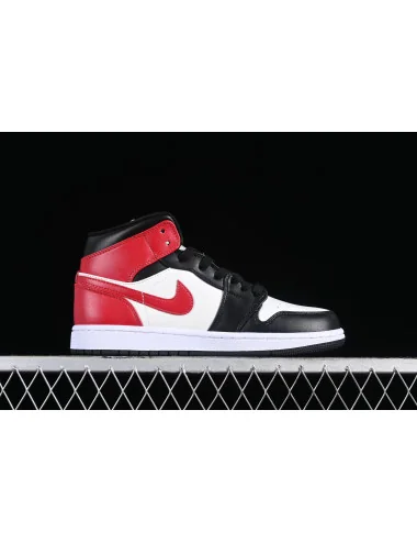 Air Jordan 1 Mid Black Toe AJ1 1 BQ6472160