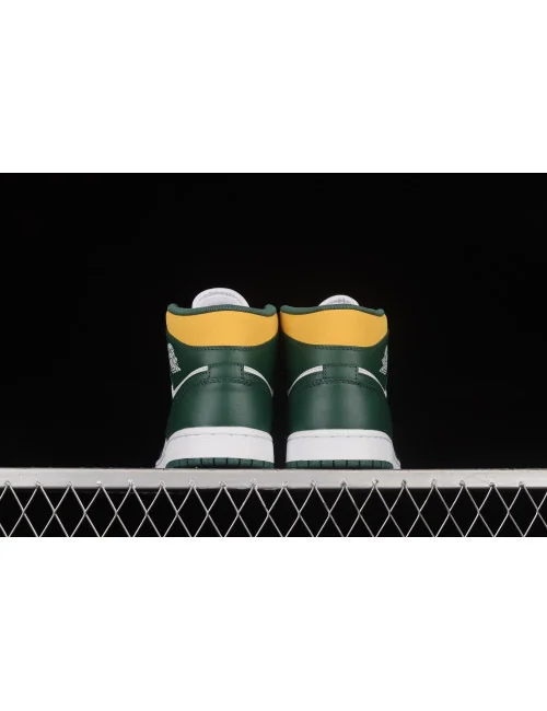 G Air Jordan 1 Mid Green Yellow AJ 1 554724371