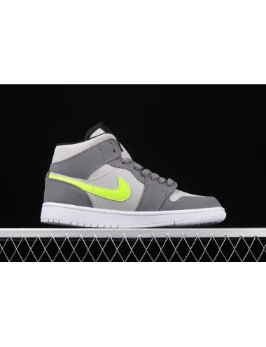 Air Jordan 1 Mid Grey Volt AJ1 1 554724072